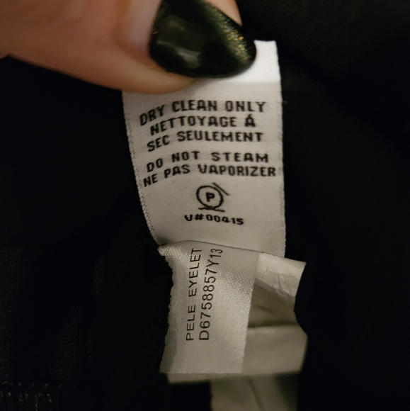 DIANE VON FURSTENBURG Pele Dress White Eyelet Lace Black Ponte Bodycon Office - Picture 7 of 10